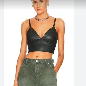 ISO Top - my dog destroyed mine - Susana Monaco faux leather bralette